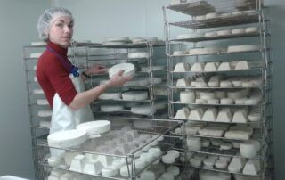 in a cheese dairy