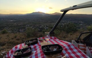 Wandernder Buggy-Sonnenuntergang