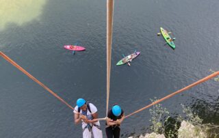 Initiation au rappel auto assuré au klm © Kayacorde 