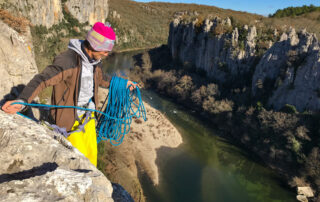 Rappel au dessus du Chassezac © Kayacorde 