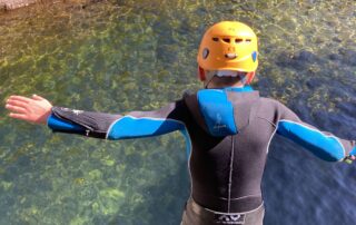 Grand saut Canyoning enfant © Kayacorde 