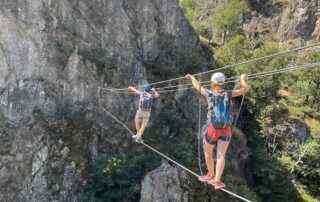 Via ferrata du lac de Villefort avec Kayacorde © Kayacorde Ardèche