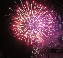 Feu d'artifice et bal