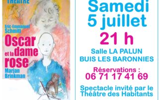 Oscar & la Dame rose - Festival d'été Théâtre des Habitants_Buis-les-Baronnies