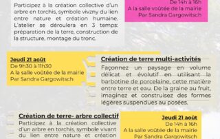 Exposition et ateliers créatifs sur l'arbre de Huédour_Saint-Étienne-de-Lugdarès