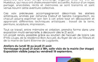 Exposition et ateliers créatifs sur l'arbre de Huédour_Saint-Étienne-de-Lugdarès