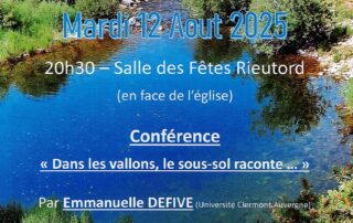 Conférence » Dans les vallons, le sous-sol raconte… « Conférence » Dans les vallons, le sous-sol raconte… «