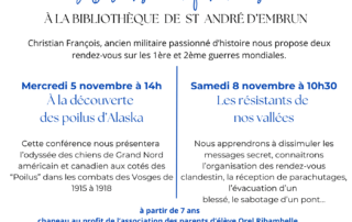 ateliers conférences © bibliothèque de St André d'Embrun