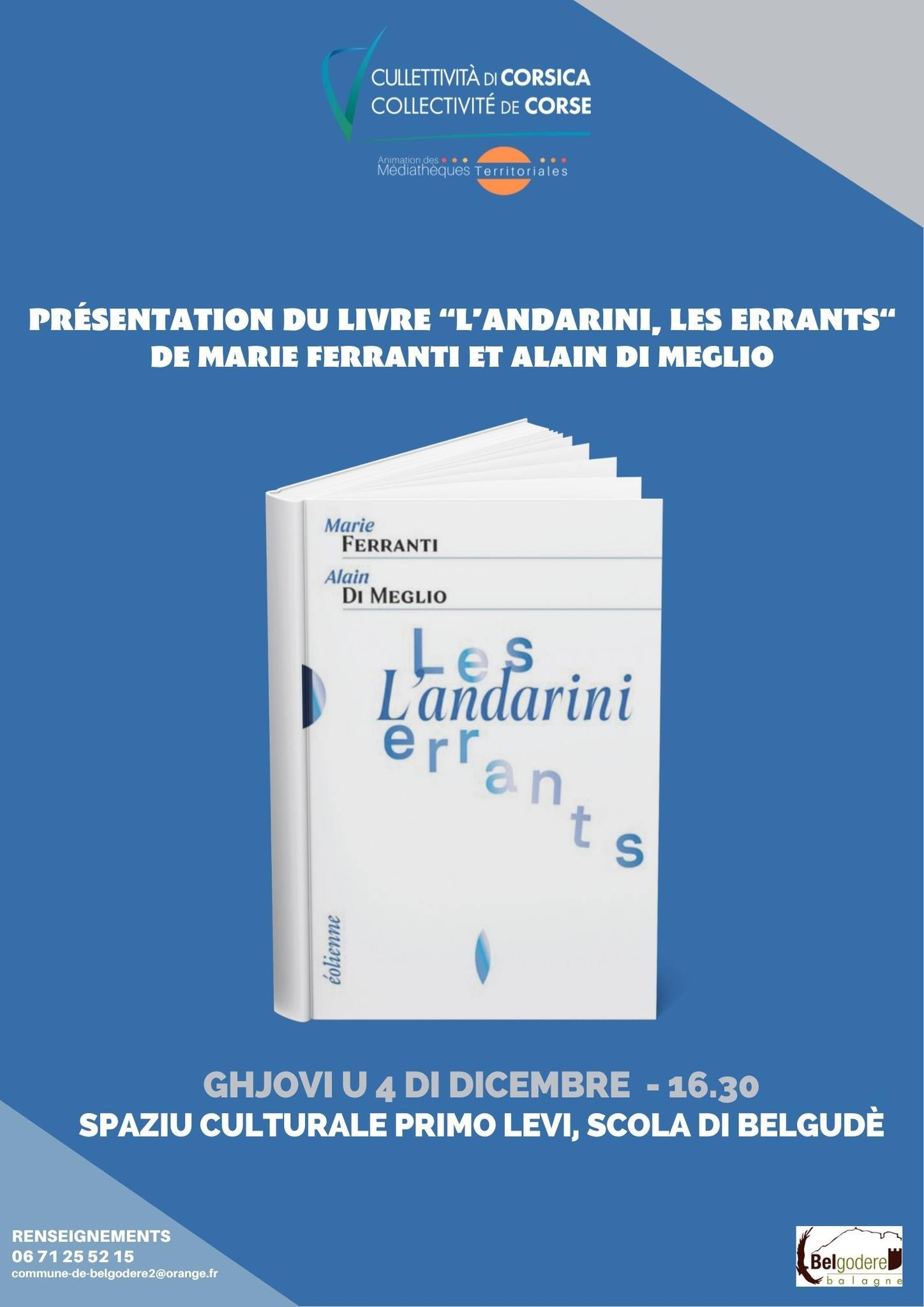 livre bilingue Les Errants - L’Andarini