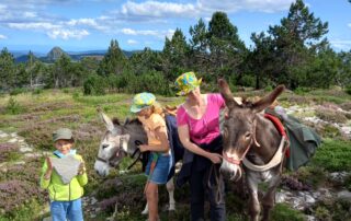 Balade avec des ânes et location ânes_Les Estables © Cathy Bonnefoy