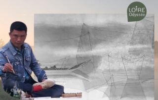 Peinture encre de Chine à Loire Odyssee © Y-Baï