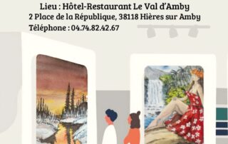 Vernissage de l&rsquo;expositon : L&rsquo;Odysée d&rsquo;un compagnon en aquarelle à l&rsquo;Hôtel-Restaurant le Val d&rsquo;Amby_Hières-sur-Amby © 'Hôtel-Restaurant le Val d'Amby