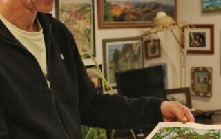 Vernissage de l&rsquo;exposition : L&rsquo;Odyssée d&rsquo;un compagnon en aquarelles, à l&rsquo;Hôtel-Restaurant le Val d&rsquo;Amby_Hières-sur-Amby © E.Bebi Office de Tourisme des Balcons du Dauphiné