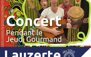 « Calza Trio Ensoleillé » en concert lors du Jeudi Gourmand_Lauzerte © Mairie de Lauzerte
