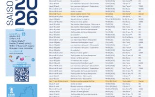 Horaires © CCSTI de l'Ardèche