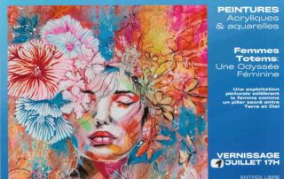 Exposition  » Femmes Totems, une odyssée féminines  » de Marie Pages – Médiathèque de Mollans_Mollans-sur-Ouvèze © Médiathèque Mollans