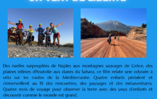 Projection du film «Un vent de liberté» : l’odyssée d’une famille en vélo autour de la méditerranée au Centre Culturel de la Gorge_Les Contamines-Montjoie