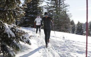 Nordic ski touring crossing